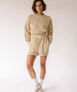 TheManola Clothing Menina Crop Sweatshirt Granola