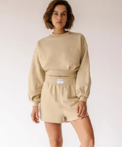 TheManola Clothing Menina Crop Sweatshirt Granola