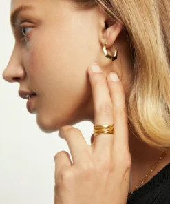 ALOHAS Multi Curve Ring Gold Accessories