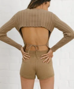 ALOHAS Clothing Nice Knit Short Camel 6 ALOHAS Clothing Nice Knit Short Camel