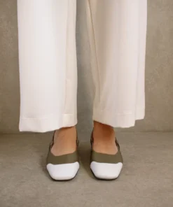 ALOHAS Shoes Noah Dusty Olive Bright White