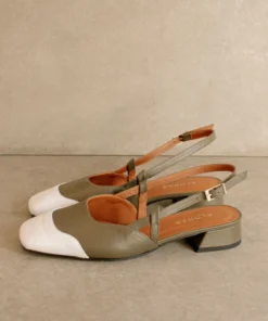 ALOHAS Shoes Noah Dusty Olive Bright White