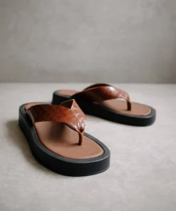 ALOHAS Overcast Croco Brown Shoes