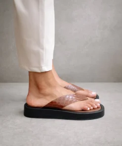 ALOHAS Overcast Croco Brown Shoes