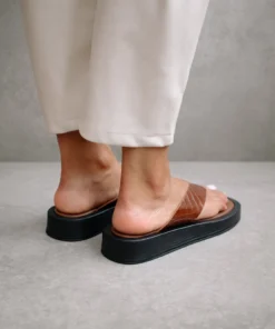 ALOHAS Overcast Croco Brown Shoes