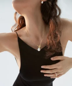 ALOHAS Accessories Pearl Chain Ring Gold 11 ALOHAS Accessories Pearl Chain Ring Gold