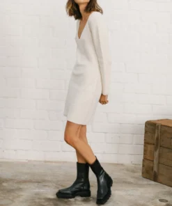 ALOHAS Clothing Playful Knit Dress Off White