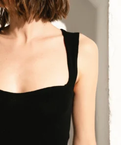 ALOHAS Pleasant Corset Knit Top Black 12 ALOHAS Pleasant Corset Knit Top Black