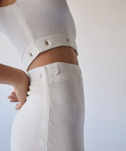 ALOHAS Ready Buttons Knit Dress Ivory 10 ALOHAS Ready Buttons Knit Dress Ivory