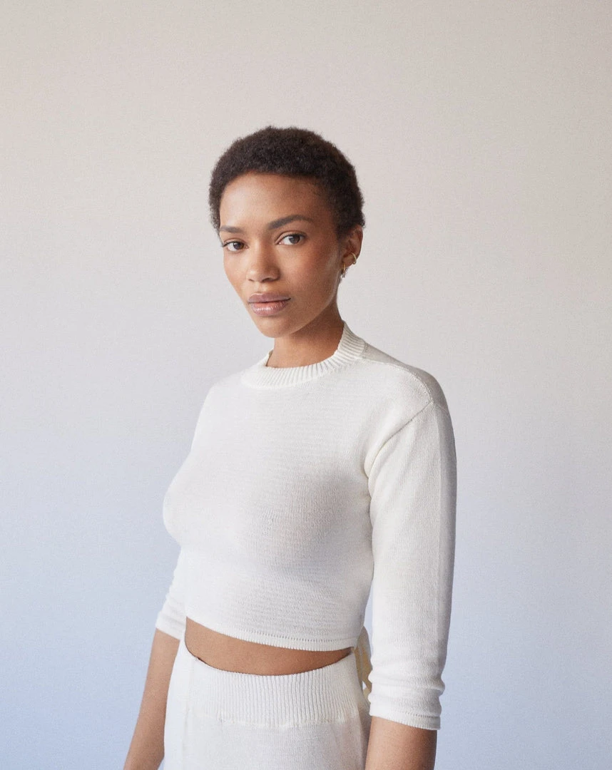 ALOHAS Clothing Relaxed Knit Backless Top Ivory 6 ALOHAS Clothing Relaxed Knit Backless Top Ivory