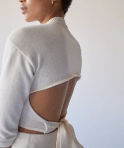 ALOHAS Clothing Relaxed Knit Backless Top Ivory