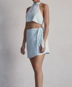 ALOHAS Romance Baby Blue Skirt Clothing