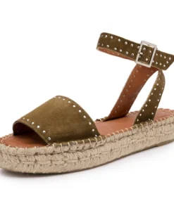 ALOHAS Rome Studded Espadrilles Olive Shoes 8 ALOHAS Rome Studded Espadrilles Olive Shoes