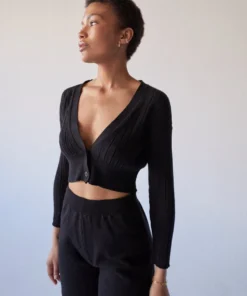 ALOHAS Roomy Knit Shorts Black