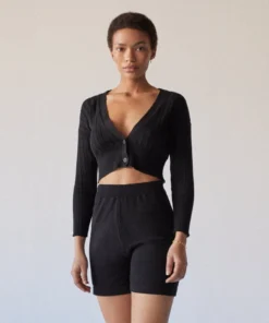 ALOHAS Roomy Knit Shorts Black