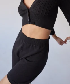 ALOHAS Roomy Knit Shorts Black