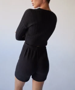 ALOHAS Roomy Knit Shorts Black
