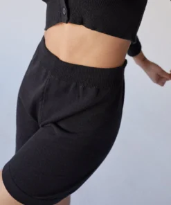 ALOHAS Roomy Knit Shorts Black