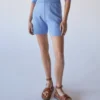 ALOHAS Roomy Knit Shorts Cornflower Blue Clothing