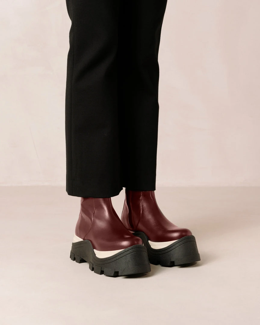 ALOHAS Sapphire Chess Wine Burgundy Shoes 8 ALOHAS Sapphire Chess Wine Burgundy Shoes