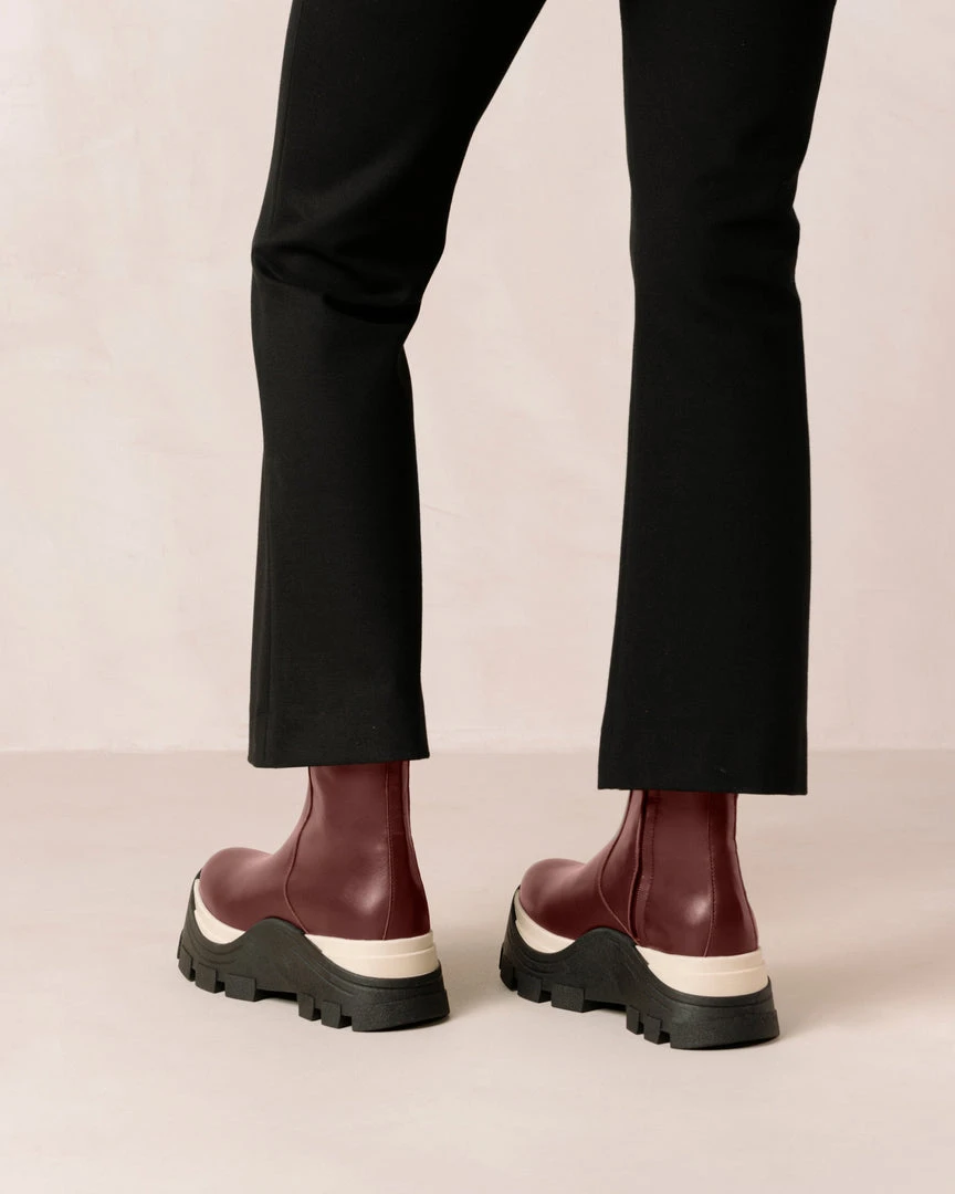 ALOHAS Sapphire Chess Wine Burgundy Shoes 4 ALOHAS Sapphire Chess Wine Burgundy Shoes