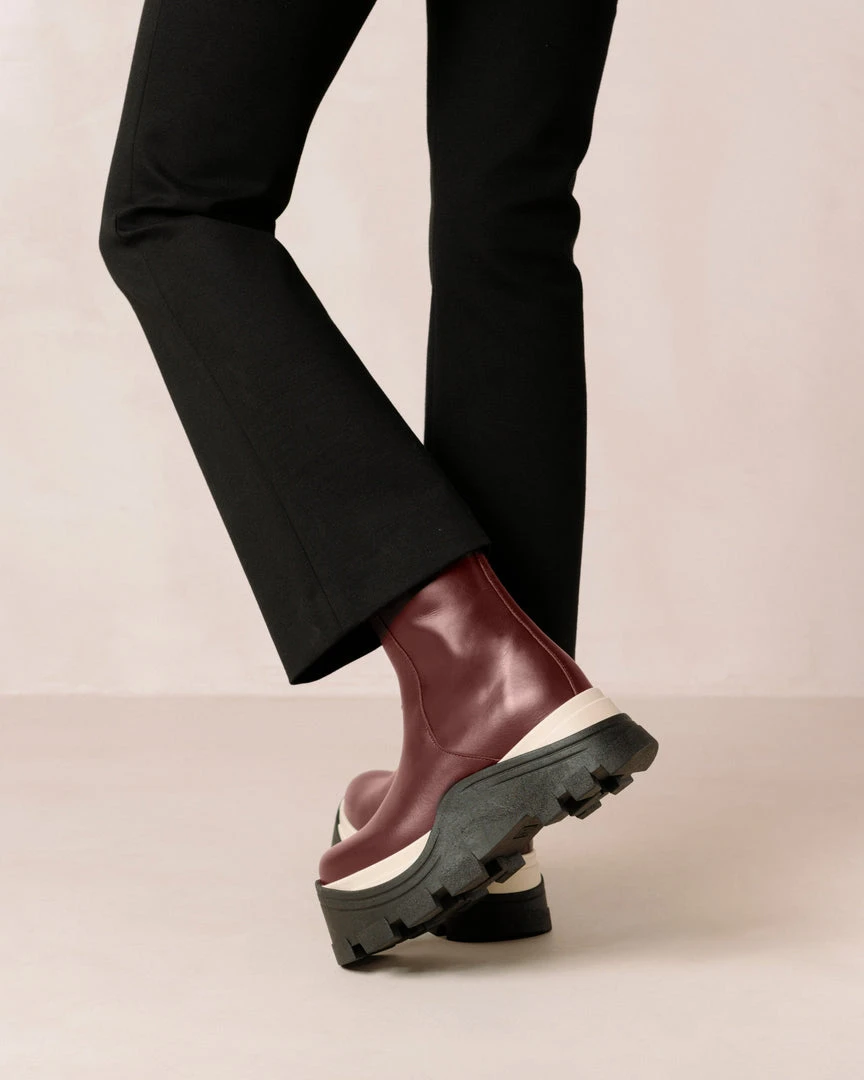 ALOHAS Sapphire Chess Wine Burgundy Shoes 7 ALOHAS Sapphire Chess Wine Burgundy Shoes