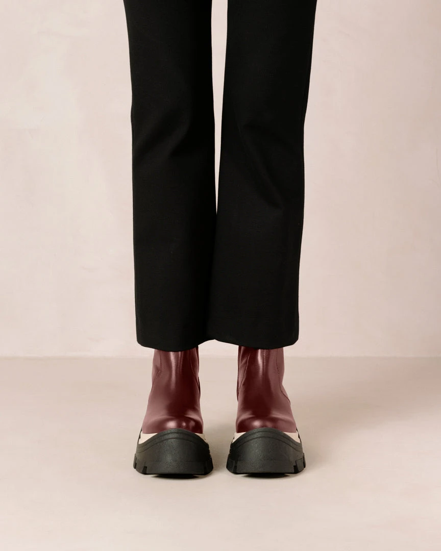 ALOHAS Sapphire Chess Wine Burgundy Shoes 5 ALOHAS Sapphire Chess Wine Burgundy Shoes