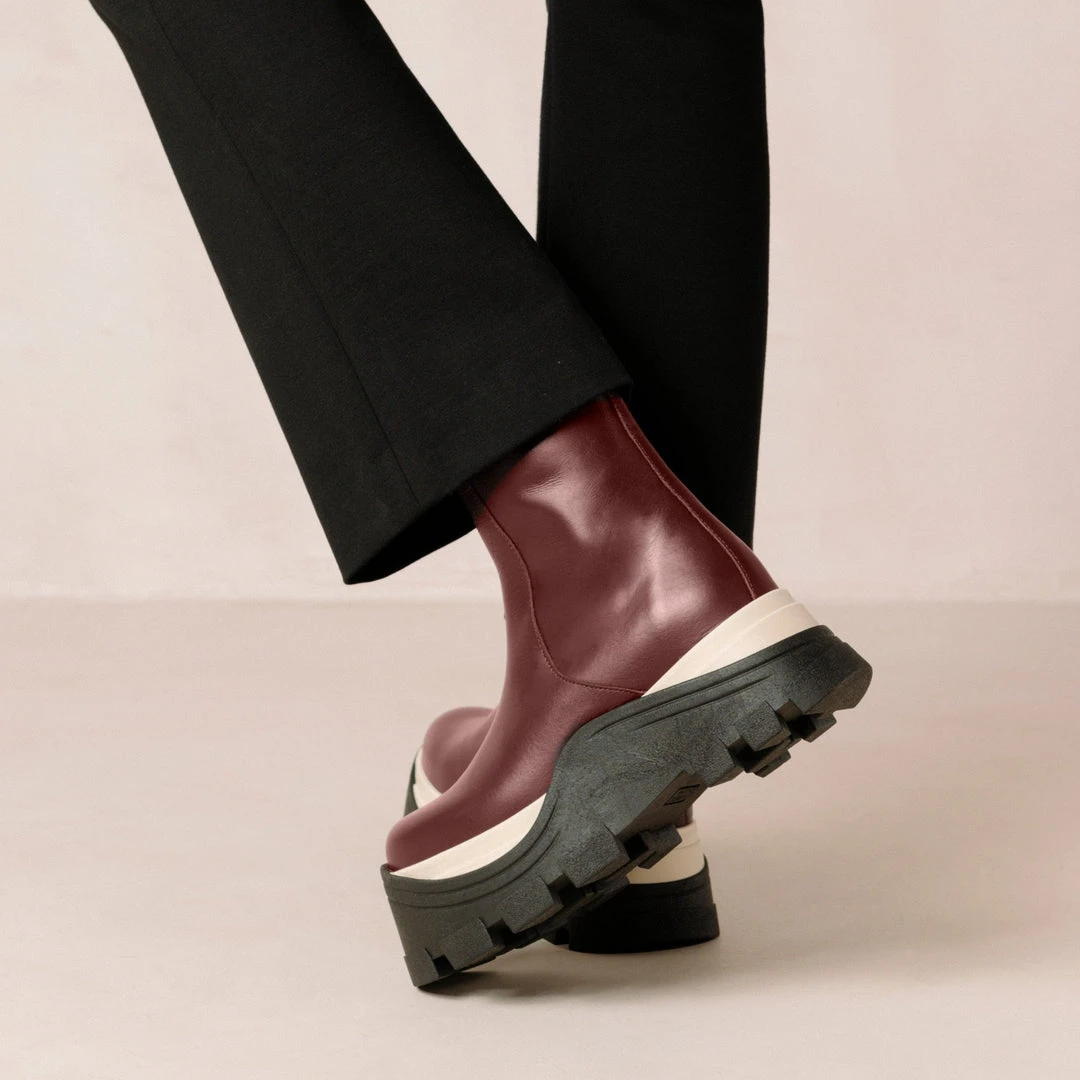 ALOHAS Sapphire Chess Wine Burgundy Shoes 3 ALOHAS Sapphire Chess Wine Burgundy Shoes