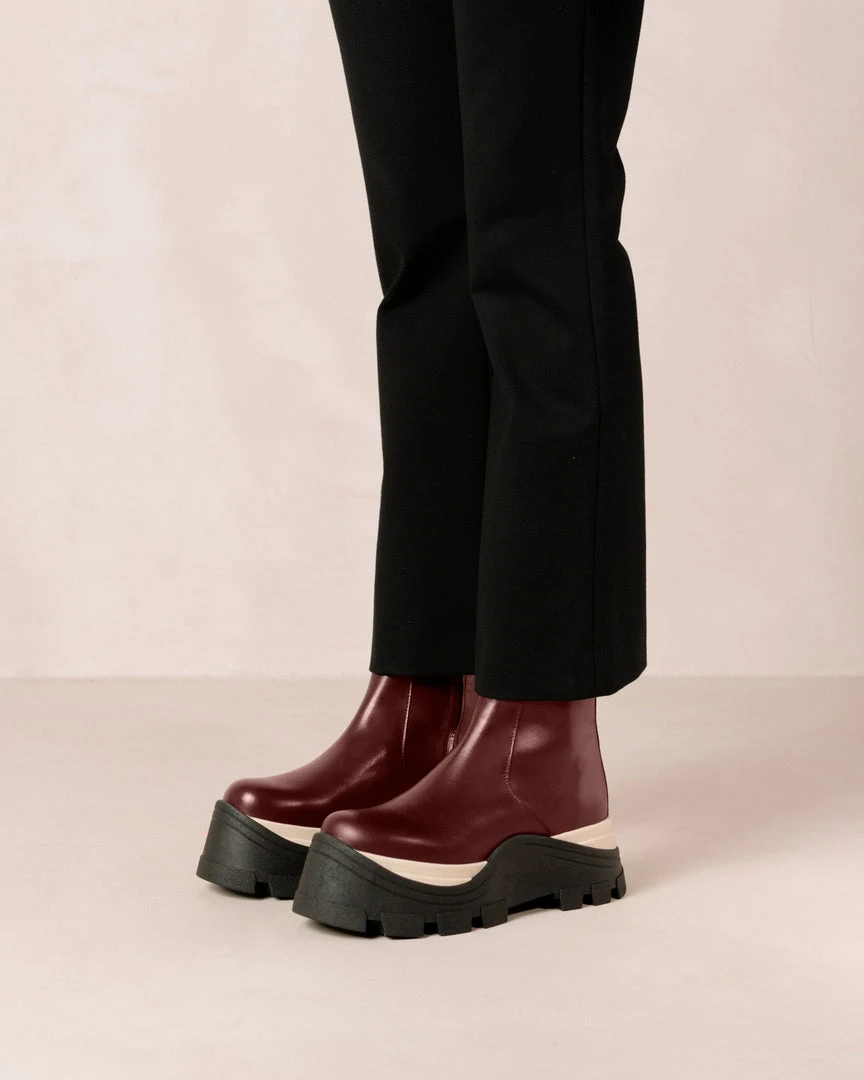 ALOHAS Sapphire Chess Wine Burgundy Shoes 6 ALOHAS Sapphire Chess Wine Burgundy Shoes