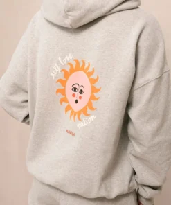TheManola Self Love By Belen Hoodie Grey Melange Clothing