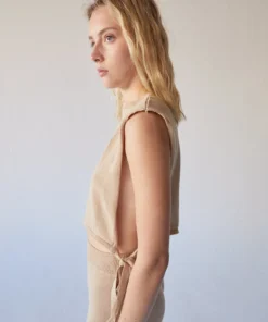 ALOHAS Shelter Knit Open Vest Toasted Almond