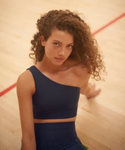 TheManola Clothing Shoulder Naked Top Deep Blue