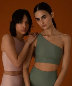 TheManola Shoulder Naked Top Green Army