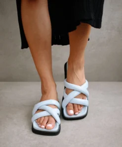 ALOHAS Shoes Slip On Cross Baby Blue