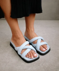 ALOHAS Shoes Slip On Cross Baby Blue