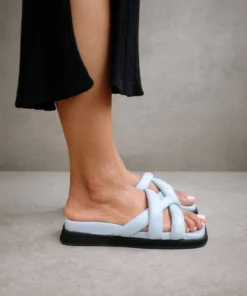 ALOHAS Shoes Slip On Cross Baby Blue