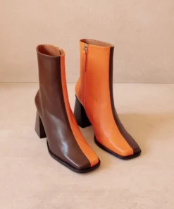 ALOHAS South Bicolor Coffee Brown Pomelo Orange Shoes