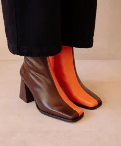 ALOHAS South Bicolor Coffee Brown Pomelo Orange Shoes
