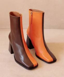 ALOHAS South Bicolor Coffee Brown Pomelo Orange Shoes