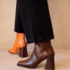 ALOHAS South Bicolor Coffee Brown Pomelo Orange Shoes