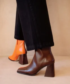 ALOHAS South Bicolor Coffee Brown Pomelo Orange Shoes