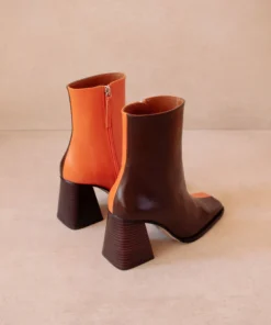 ALOHAS South Bicolor Coffee Brown Pomelo Orange Shoes