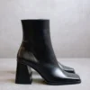 ALOHAS South Black Leather Shoes