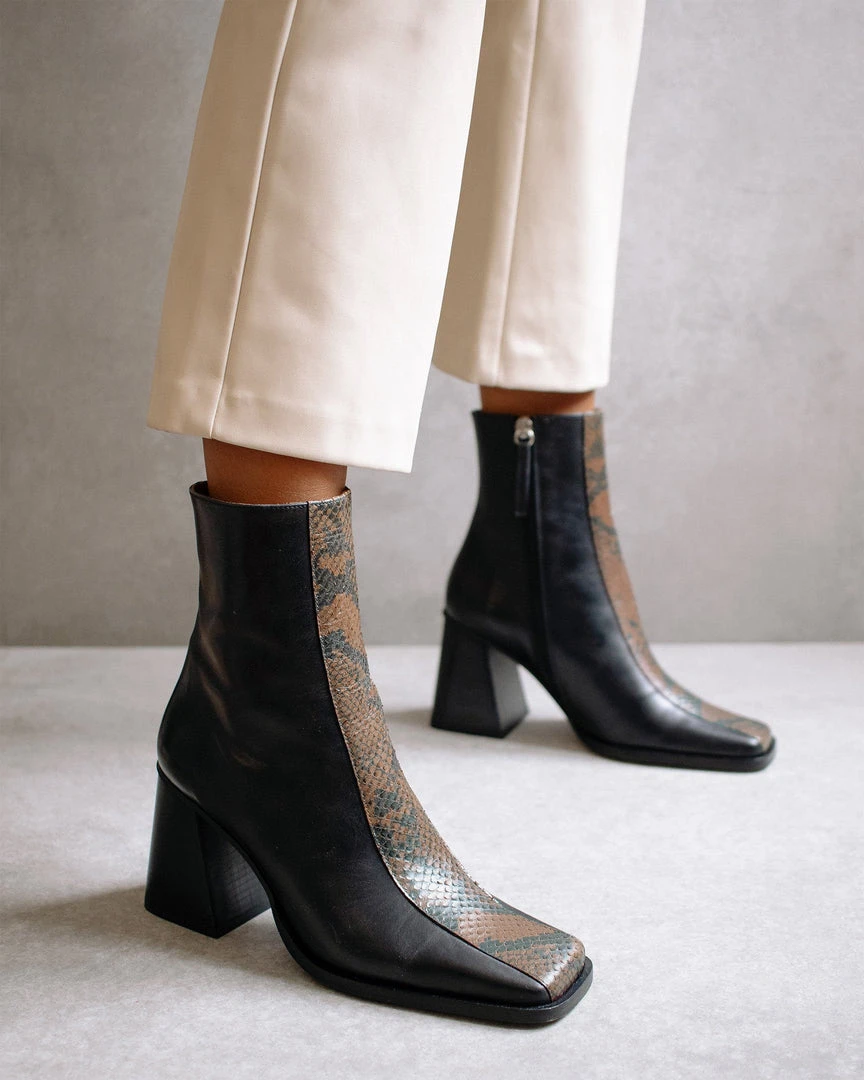 ALOHAS Shoes South Edge Black Python 5 ALOHAS Shoes South Edge Black Python