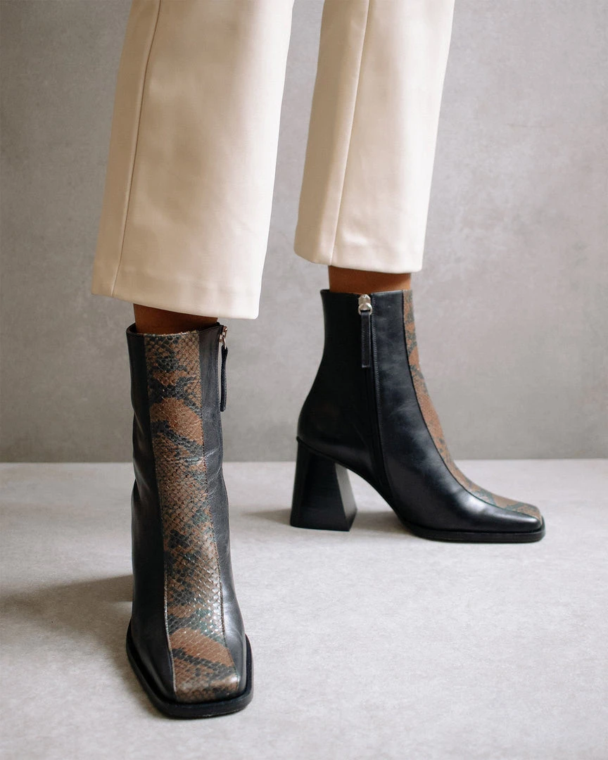 ALOHAS Shoes South Edge Black Python 4 ALOHAS Shoes South Edge Black Python