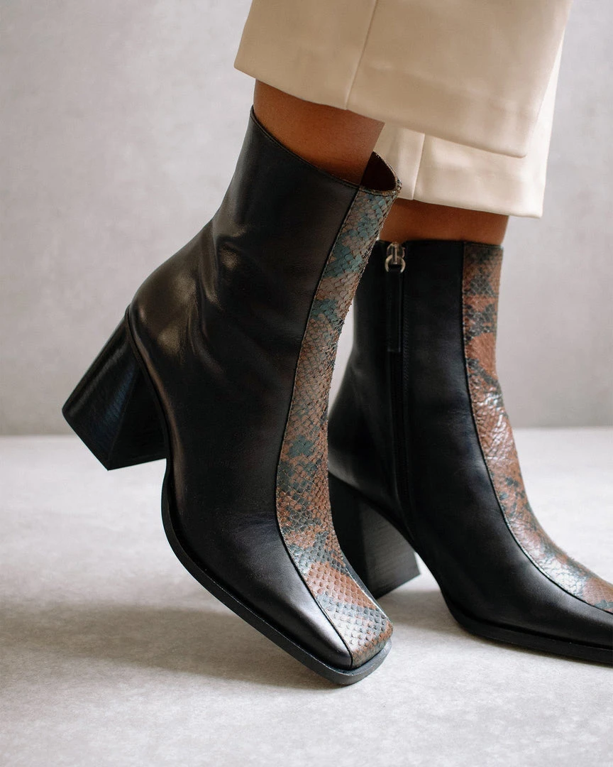 ALOHAS Shoes South Edge Black Python 1 ALOHAS Shoes South Edge Black Python