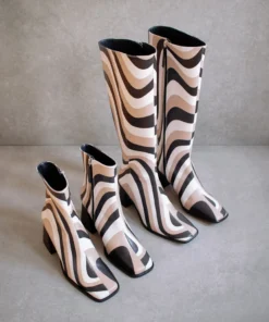 ALOHAS South Kaleidoscope Black Stone Beige Print