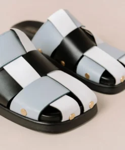 ALOHAS Shoes Stuart Scacchi Black Baby Blue Bright White