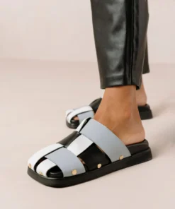 ALOHAS Shoes Stuart Scacchi Black Baby Blue Bright White