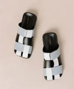 ALOHAS Shoes Stuart Scacchi Black Baby Blue Bright White